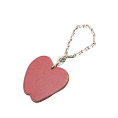 エルメス アップル リンゴ モチーフ チャーム シルバー レッド メタル レザー レディース HERMES 【中古】