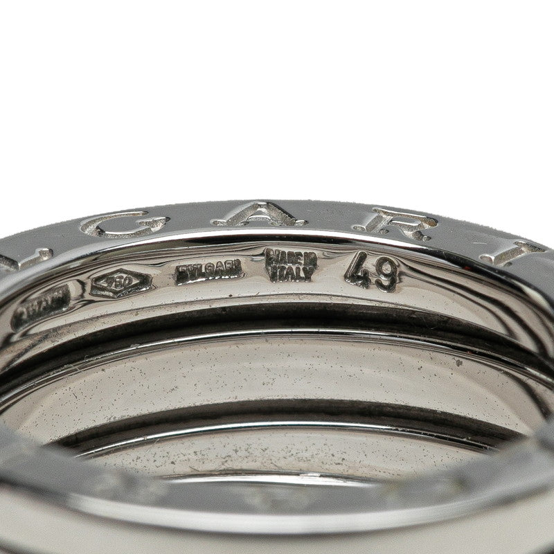 ブルガリ ビーゼロワン 2バンド リング 指輪 #49 K18WG ホワイトゴールド レディース BVLGARI 【中古】