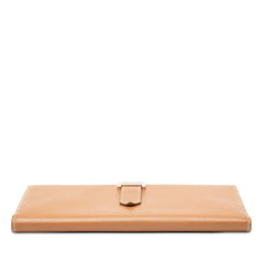 エルメス ベアン スフレ 二つ折り 長財布 D刻印 ブラウン シルバー ヴォーエプソン レディース HERMES 【中古】