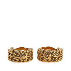 シャネル ココマーク チェーン イヤリング ゴールド メッキ レディース CHANEL 【中古】