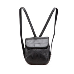 シャネル ココマーク チェーン リュック バックパック ブラック ラムスキン レディース CHANEL 【中古】
