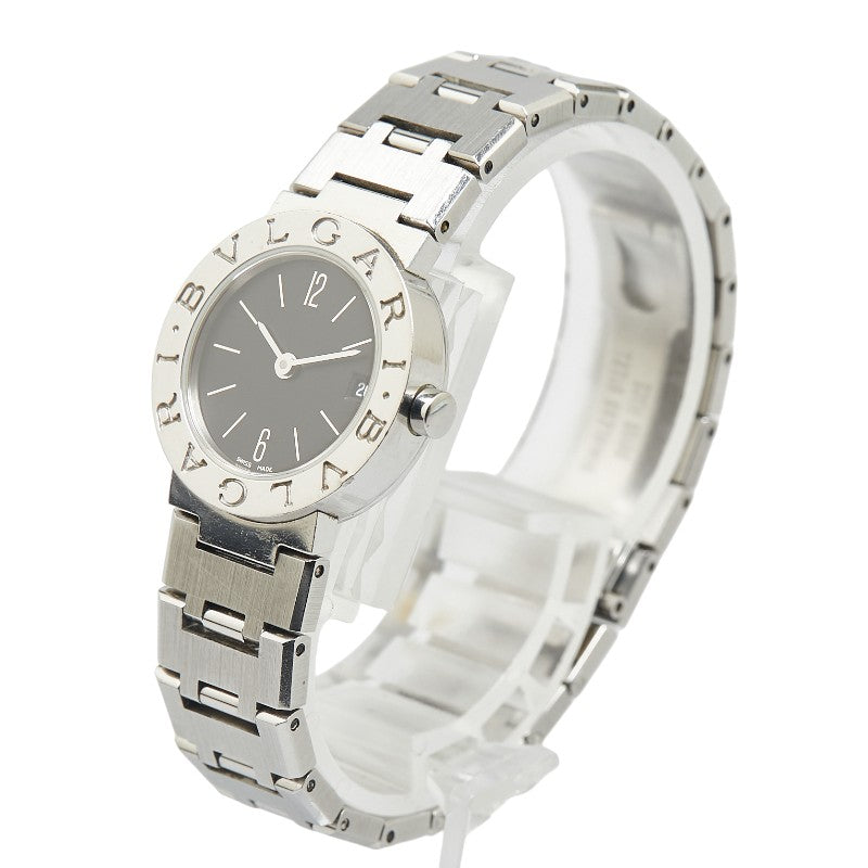 ブルガリ ブルガリブルガリ 腕時計 BB23SS クオーツ ブラック文字盤 ステンレススチール レディース BVLGARI 【中古】