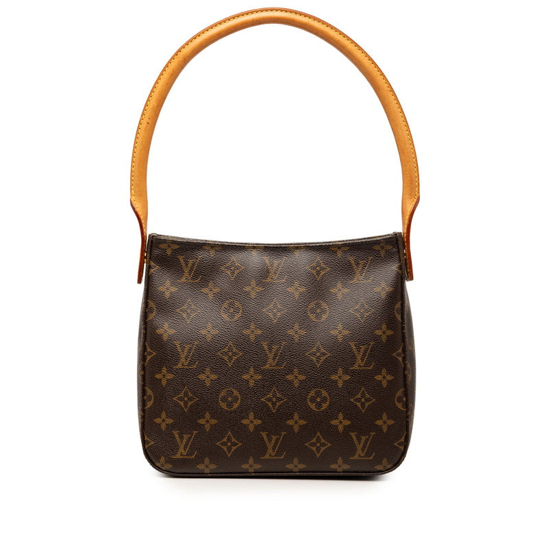 ルイ ヴィトン モノグラム ルーピングMM ショルダーバッグ ハンドバッグ M51146 ブラウン PVC レザー レディース LOUIS VUITTON 【中古】