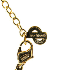ディオール CDロゴ ラウンド ネックレス ゴールド メッキ レディース Dior 【中古】