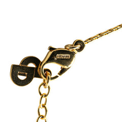 ディオール CDロゴ ラウンド ネックレス ゴールド メッキ レディース Dior 【中古】