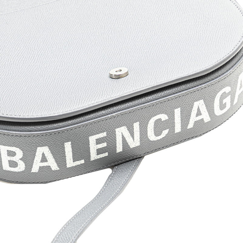 バレンシアガ ヴィル デイバッグ 斜め掛け ショルダーバッグ 542207 グレー レザー レディース BALENCIAGA 【中古】