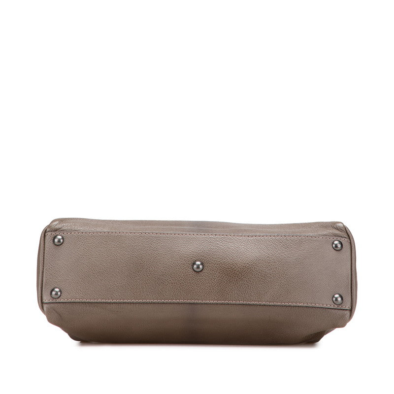 フェンディ ピーカブー ショルダーバッグ ハンドバッグ 2WAY 2454 8BN211 ブラウン レザー レディース FENDI 【中古】