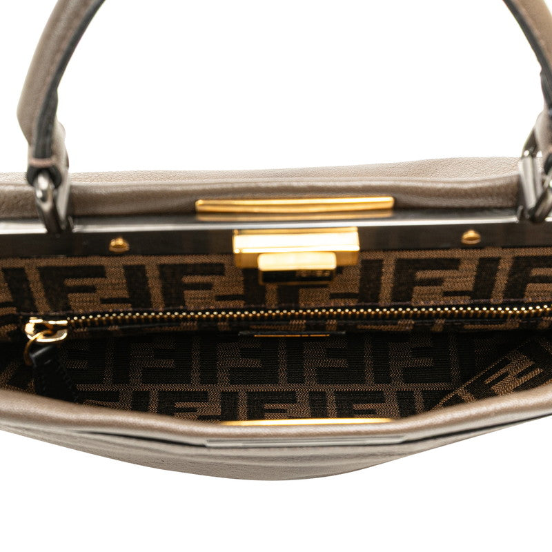 フェンディ ピーカブー ショルダーバッグ ハンドバッグ 2WAY 2454 8BN211 ブラウン レザー レディース FENDI 【中古】