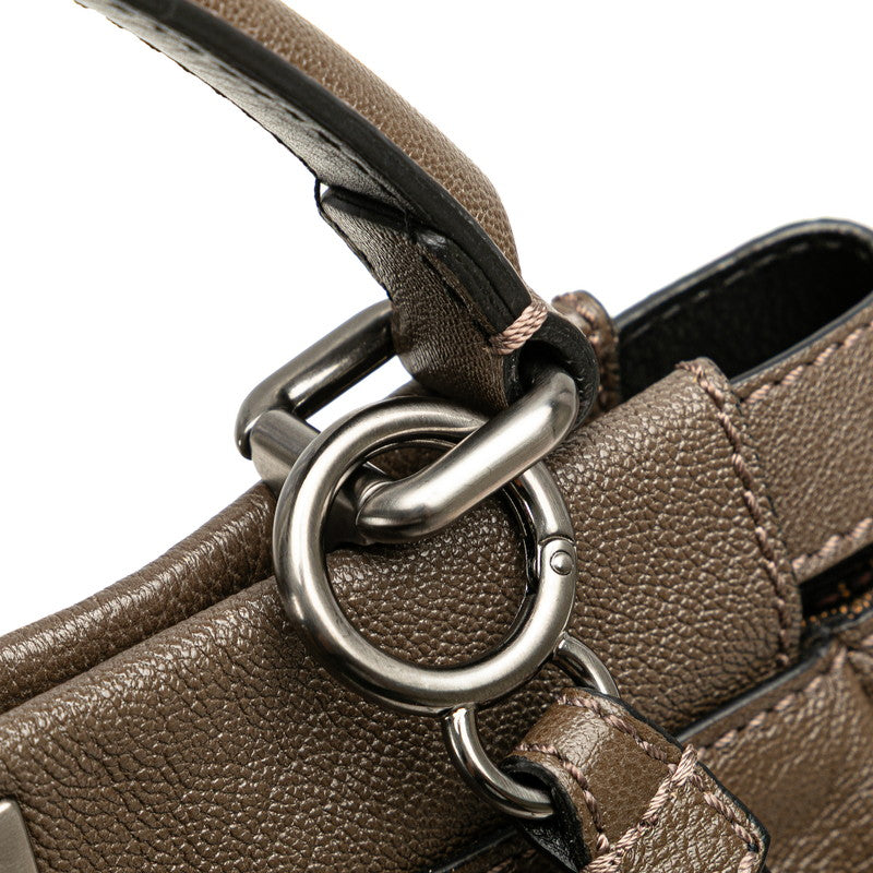 フェンディ ピーカブー ショルダーバッグ ハンドバッグ 2WAY 2454 8BN211 ブラウン レザー レディース FENDI 【中古】