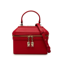 ブルガリ セルペンティ ジュエリーボックス バニティバッグ ショルダーバッグ 2WAY レッド レザー レディース BVLGARI 中古