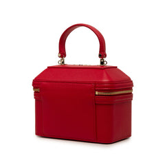 ブルガリ セルペンティ ジュエリーボックス バニティバッグ ショルダーバッグ 2WAY レッド レザー レディース BVLGARI 中古