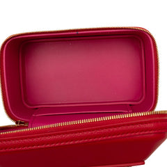 ブルガリ セルペンティ ジュエリーボックス バニティバッグ ショルダーバッグ 2WAY レッド レザー レディース BVLGARI 中古