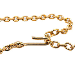 シャネル ココマーク ラウンド ネックレス ゴールド ブラック メッキ プラスチック レディース CHANEL 【中古】