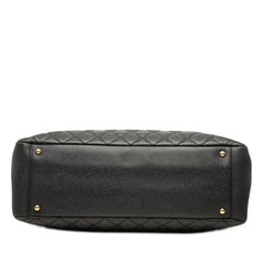 シャネル マトラッセ ココマーク GST チェーン トートバッグ ショルダーバッグ ブラック キャビアスキン レディース CHANEL 【中古】