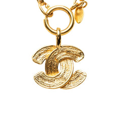 シャネル ココマーク マトラッセ チェーン ネックレス ペンダント ゴールド メッキ レディース CHANEL 中古