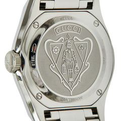グッチ パンテオン シェル文字盤 腕時計 115.4 クオーツ シルバー文字盤 ステンレススチール メンズ GUCCI 【中古】
