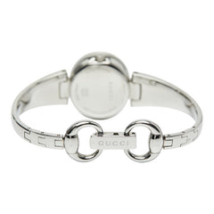 グッチ Gバルーン 3Pダイヤ シェル文字盤 腕時計 バングルウォッチ 134.5 クオーツ シルバー文字盤 ステンレススチール レディース GUCCI 【中古】