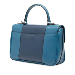 プラダ ハンドバッグ ショルダーバッグ 2WAY B2485C ブルー サフィアーノレザー レディース PRADA 【中古】