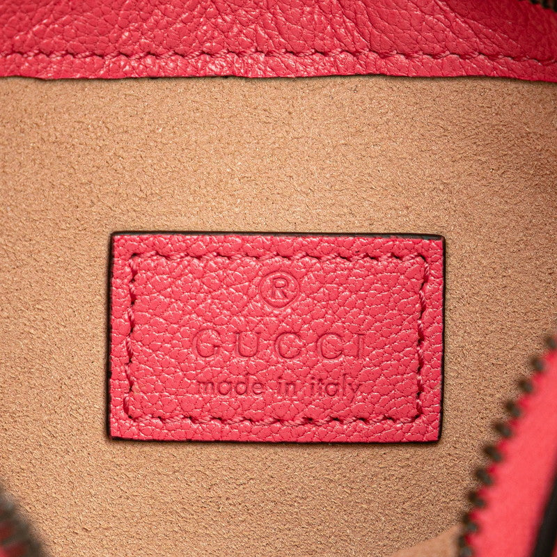 グッチ アフロディーテ GGマーモント ハンドバッグ ワンショルダーバッグ 739076 ピンク レザー レディース GUCCI 【中古】