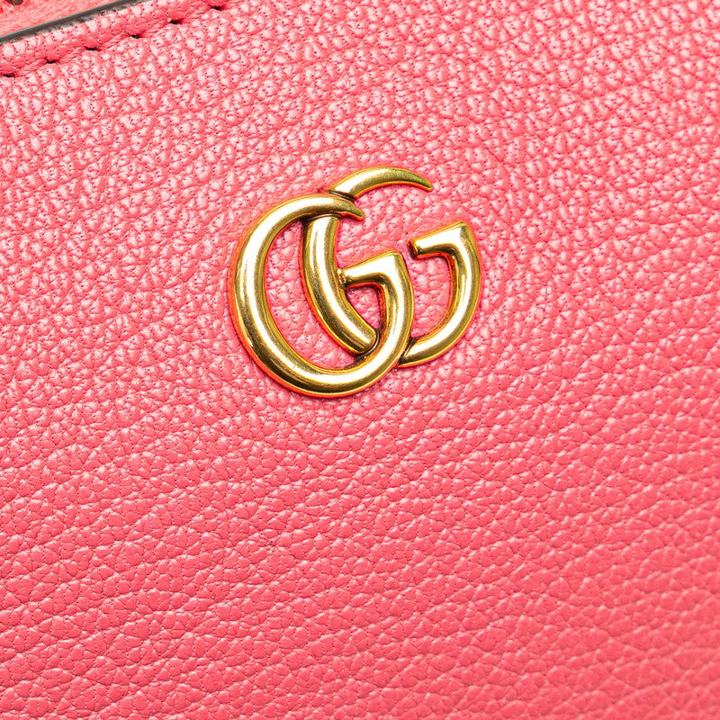グッチ アフロディーテ GGマーモント ハンドバッグ ワンショルダーバッグ 739076 ピンク レザー レディース GUCCI 【中古】