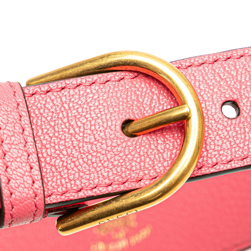 グッチ アフロディーテ GGマーモント ハンドバッグ ワンショルダーバッグ 739076 ピンク レザー レディース GUCCI 【中古】
