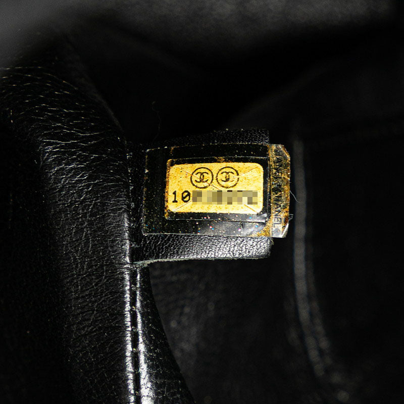シャネル ココマーク マトラッセ 復刻トート トートバッグ ブラック キャビアスキン レディース CHANEL 【中古】