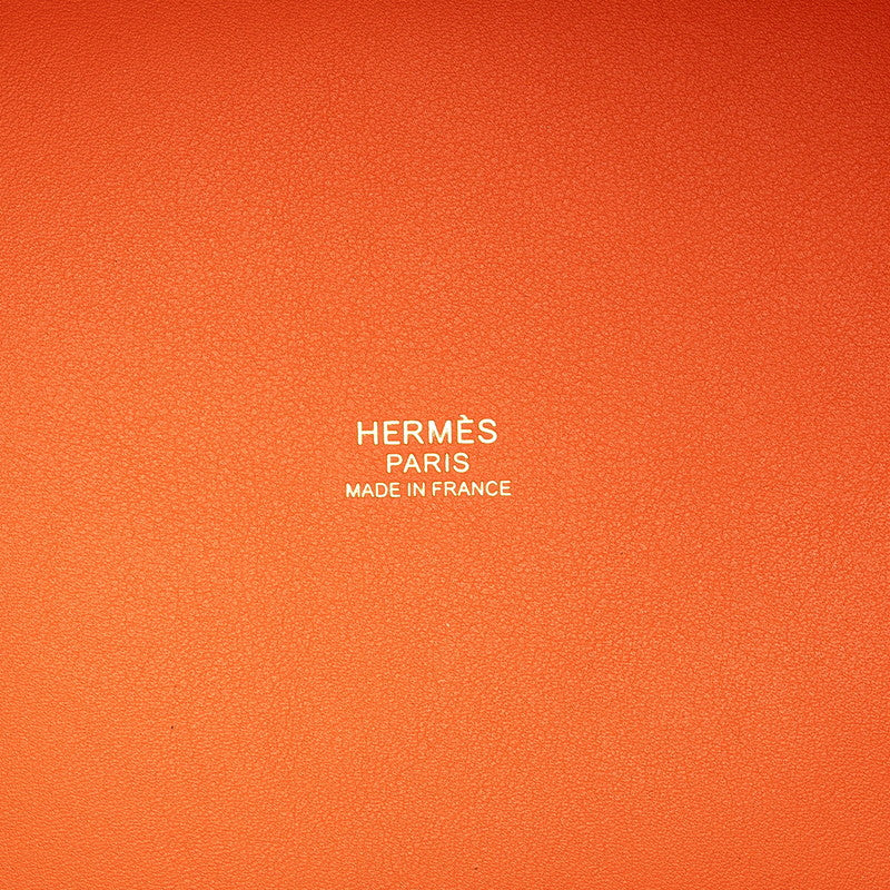 エルメス ピコタンロック カーゴPM ハンドバッグ オレンジ ゴールド金具 ヴォースイフト トワルゴエラン レディース HERMES 【中古】