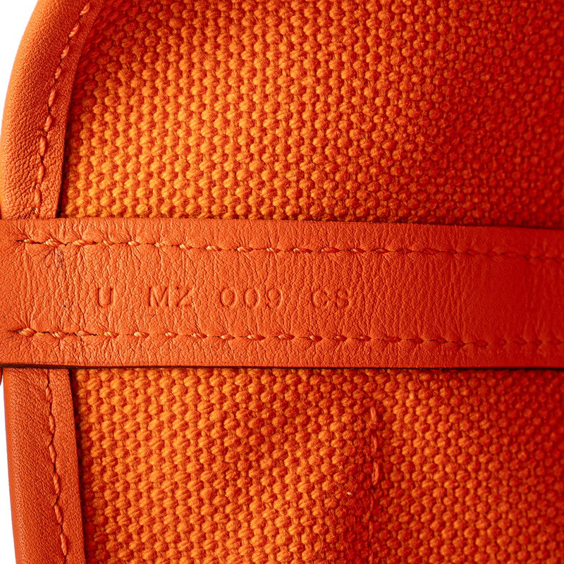 エルメス ピコタンロック カーゴPM ハンドバッグ オレンジ ゴールド金具 ヴォースイフト トワルゴエラン レディース HERMES 【中古】