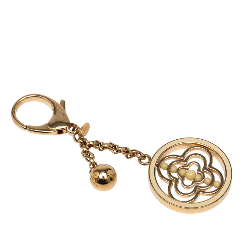 ルイ ヴィトン ワーリーフラワー キーホルダー M67129 ゴールド アイボリー メッキ レディース LOUIS VUITTON 【中古】
