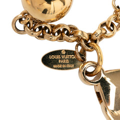 ルイ ヴィトン ワーリーフラワー キーホルダー M67129 ゴールド アイボリー メッキ レディース LOUIS VUITTON 【中古】