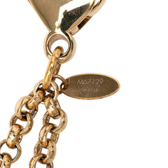ルイ ヴィトン ワーリーフラワー キーホルダー M67129 ゴールド アイボリー メッキ レディース LOUIS VUITTON 【中古】