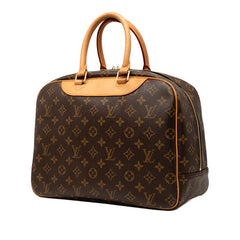 ルイ ヴィトン モノグラム ドーヴィル ハンドバッグ M47270 ブラウン PVC レザー レディース LOUIS VUITTON 【中古】