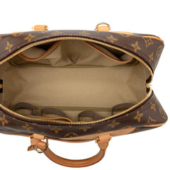 ルイ ヴィトン モノグラム ドーヴィル ハンドバッグ M47270 ブラウン PVC レザー レディース LOUIS VUITTON 【中古】