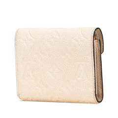 ルイ ヴィトン モノグラム アンプラント ポルト フォイユ ヴィクトリーヌ 三つ折り財布 M82344 クレーム ホワイト系 レザー レディース LOUIS VUITTON 【中古】