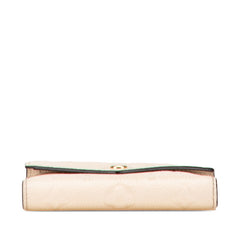 ルイ ヴィトン モノグラム アンプラント ポルト フォイユ ヴィクトリーヌ 三つ折り財布 M82344 クレーム ホワイト系 レザー レディース LOUIS VUITTON 【中古】