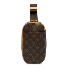 ルイ ヴィトン モノグラム ポシェットガンジュ ボディバッグ ウエストバッグ M51870 ブラウン PVC レザー メンズ LOUIS VUITTON 【中古】