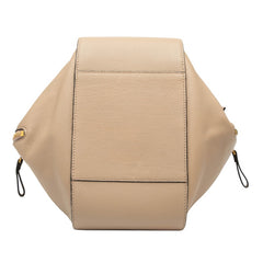 ロエベ アナグラム ハンモック スモール ハンドバッグ ショルダーバッグ 2WAY ベージュ ブラウン レザー レディース LOEWE 【中古】