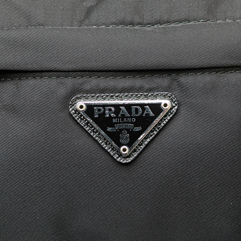 プラダ チェーン付き ベルトバッグ ボディバッグ 38/95 2CN212 ブラック ナイロン メンズ PRADA 【中古】