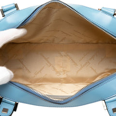 サルヴァトーレフェラガモ ガンチーニ トートバッグ ブルー レザー レディース Salvatore Ferragamo 【中古】