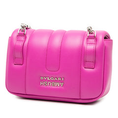 ブルガリ × アンブッシュ AMBUSH コラボ セルペンティ ベルトバッグ ショルダーバッグ ライトピンク レザー レディース BVLGARI 【中古】