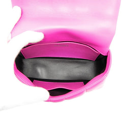 ブルガリ × アンブッシュ AMBUSH コラボ セルペンティ ベルトバッグ ショルダーバッグ ライトピンク レザー レディース BVLGARI 【中古】