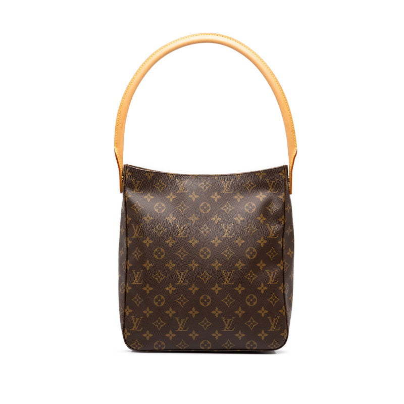 ルイ ヴィトン モノグラム ルーピングGM ワンショルダーバッグ ハンドバッグ M51145 ブラウン PVC レザー レディース LOUIS VUITTON 中古