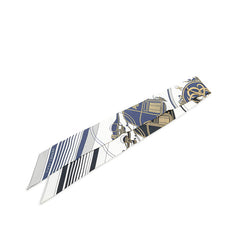 エルメス ツイリー EX-LIBRIS エクスリブリス スカーフ ホワイト ネイビー マルチカラー シルク レディース HERMES 【中古】