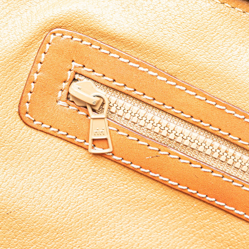 セリーヌ マカダム ハンドバッグ ショルダーバッグ 2WAY ブラウン PVC レザー レディース CELINE 【中古】