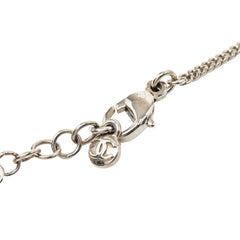 シャネル ココマーク フラワーモチーフ ペンダント ネックレス 10V シルバー ラインストーン メタル レディース CHANEL 中古