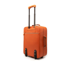 プラダ 三角ロゴプレート キャリーバッグ VV030M パパイヤ オレンジ サフィアーノレザー レディース PRADA 【中古】