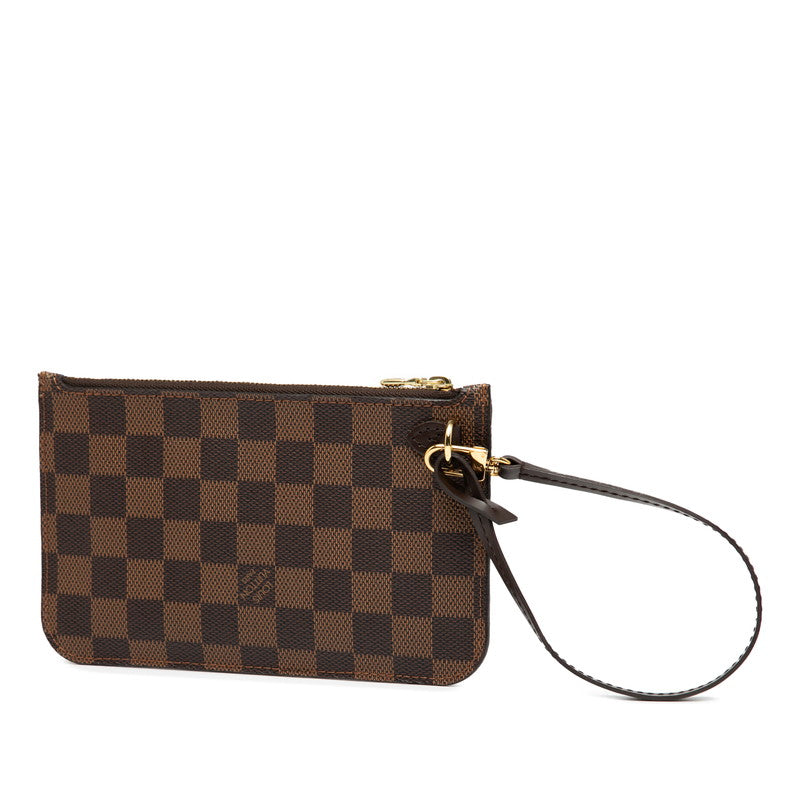 ルイ ヴィトン ダミエ ネヴァーフルPM 付属 ポーチ ブラウン PVC レザー レディース LOUIS VUITTON 【中古】