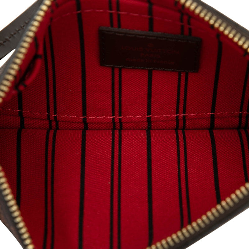 ルイ ヴィトン ダミエ ネヴァーフルPM 付属 ポーチ ブラウン PVC レザー レディース LOUIS VUITTON 【中古】