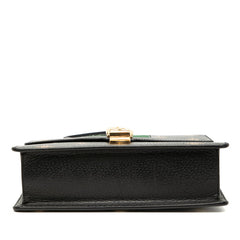 グッチ シルヴィ ビー&スター ショルダーバッグ 524405 ブラック レザー レディース GUCCI 【中古】