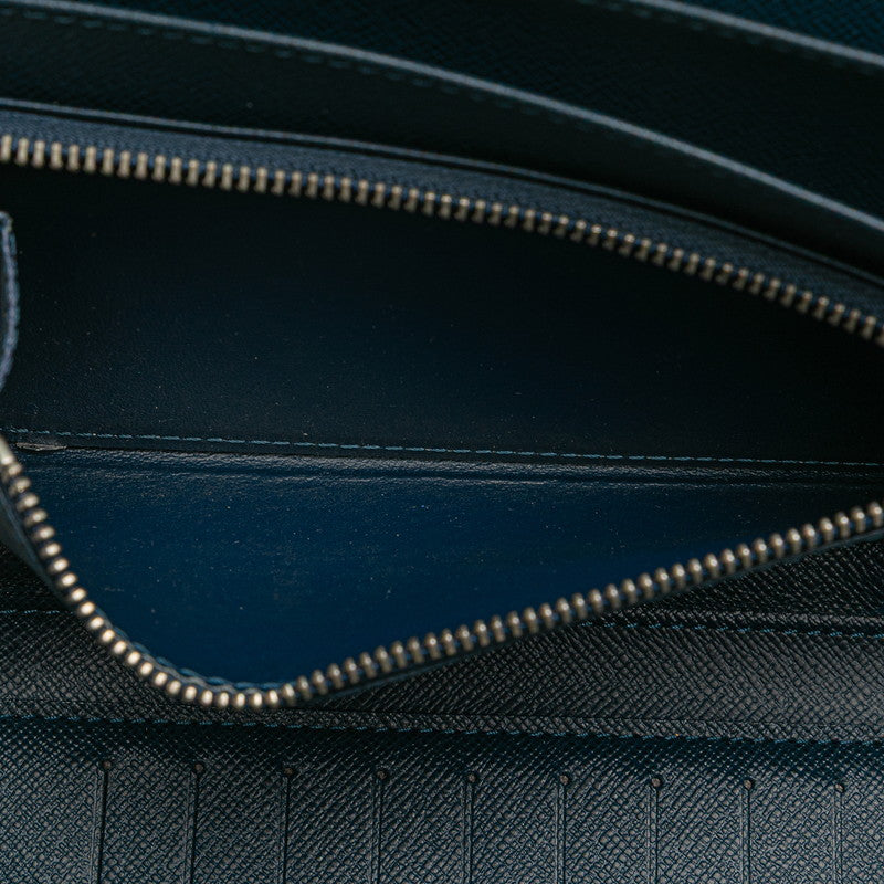 ルイ ヴィトン タイガ オーガナイザー アトール 長財布 M30653 オセアン ネイビー レザー メンズ LOUIS VUITTON 【中古】